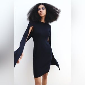 Zara Knit Cape Dress